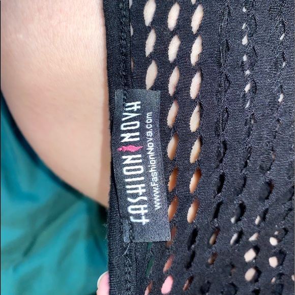 long sleeve fishnet top - Picture 2 of 2